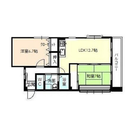 ベルクレエ長江の物件間取画像